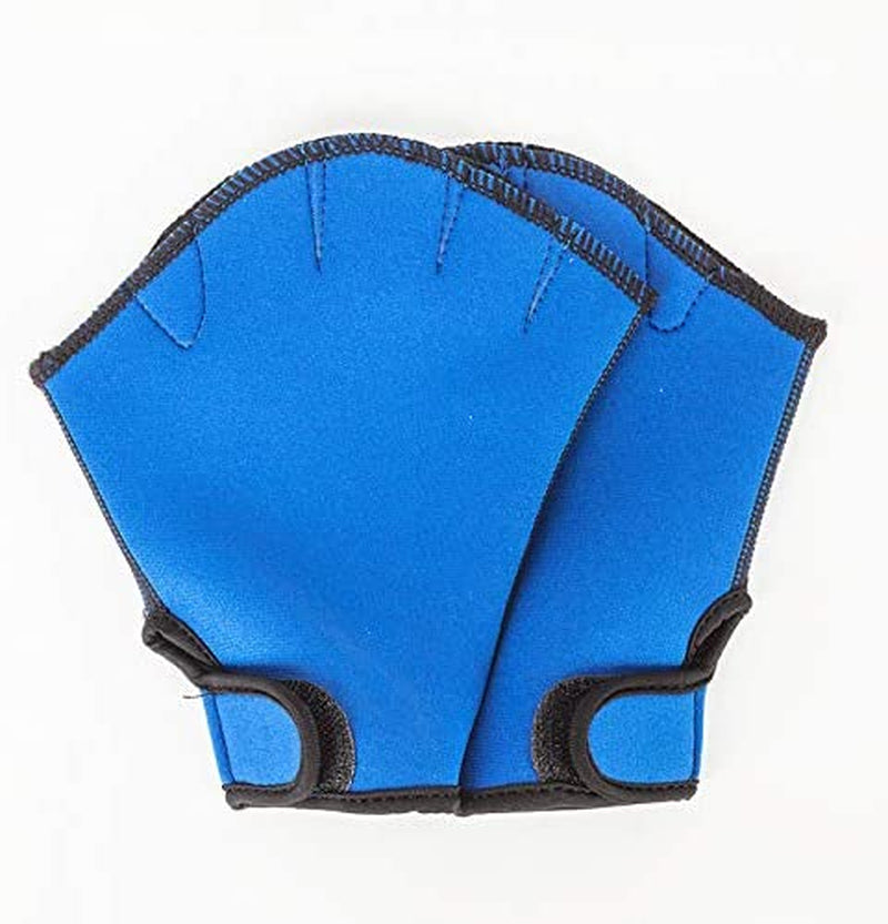 CNFCO Swimming Gloves Swimming Hand Paddles Swim Training Gloves Fingerless Webbed Water Resistance Aqua Fit 1 Pair Sporting Goods > Outdoor Recreation > Boating & Water Sports > Swimming > Swim Gloves CNFCO Blue Large 