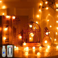 Fairy Lights 23 Ft 50 LED Globe Twinkle Christmas Lights with Remote Control, 8 Modes USB Fairy Lights, Indoor Mood String Lights for Bedroom Balcony Garden or Party Decoration Lights (Warm White) Home & Garden > Lighting > Light Ropes & Strings HENABEYTRY 54FT 100LED Warm White  