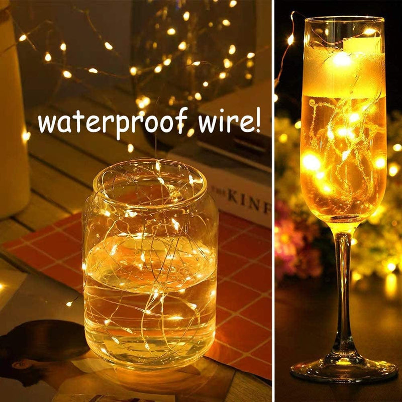 Fairy String Lights with 3 Flashing Modes, 18 Pcs 20 LED Flickering Waterproof Starry Firefly Lights Battery Operated, 7 Feet Copper Wire Lights, DIY Party Wedding Christmas Decor (Warm White) Home & Garden > Lighting > Light Ropes & Strings SunKite   