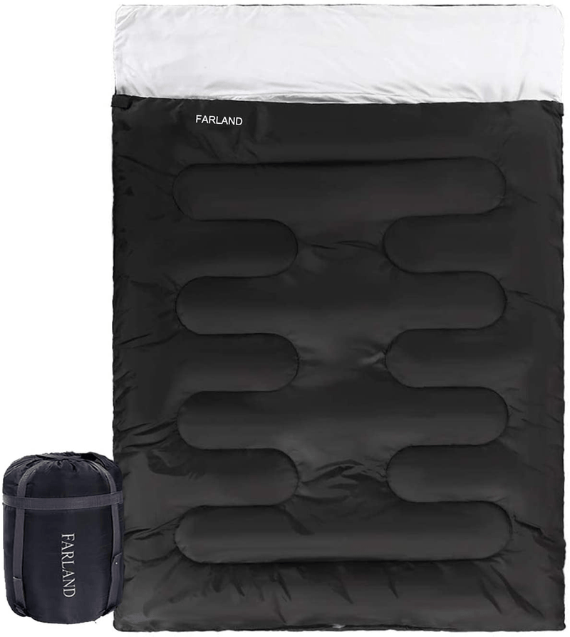 FARLAND Sleeping Bags 20℉ for Adults Teens Kids with Compression Sack Portable and Lightweight for 3-4 Season Camping, Hiking,Waterproof, Backpacking and Outdoors Sporting Goods > Outdoor Recreation > Camping & Hiking > Sleeping BagsSporting Goods > Outdoor Recreation > Camping & Hiking > Sleeping Bags FARLAND Dark Grey Double 