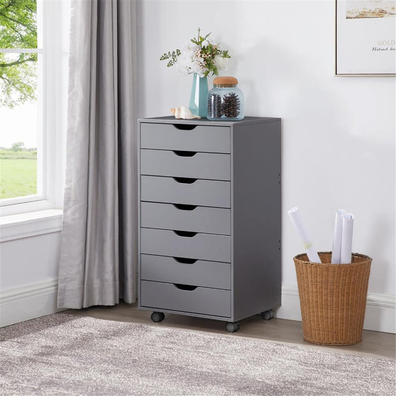 Naomi Home Office File Cabinets Wooden File Cabinets for Home Office Lateral File Cabinet Wood File Cabinet Mobile File Cabinet Mobile Storage Cabinet Filing Storage Drawer White/5 Drawer Home & Garden > Household Supplies > Storage & Organization Naomi Home Grey 7 Drawer 