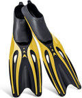 Wuxp Swimming Fins Adult Snorkel Foot Carbon Diving Fins Beginner Water Sports Equipment Portable Scuba Diving Flippers Adjustable Snorkel Fins for Snorkeling, Swimming A Sporting Goods > Outdoor Recreation > Boating & Water Sports > Swimming wuxp Black and yellow Large 