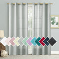 SOFJAGETQ Light Grey Sheer Curtains, Linen Look Semi Sheer Curtains 84 Inches Long, Grommet Light Filtering Casual Textured Privacy Curtains for Living Room, Bedroom, 2 Panels (Each 52 X 84 Inch Home & Garden > Decor > Window Treatments > Curtains & Drapes SOFJAGETQ Grey 52W x96L 