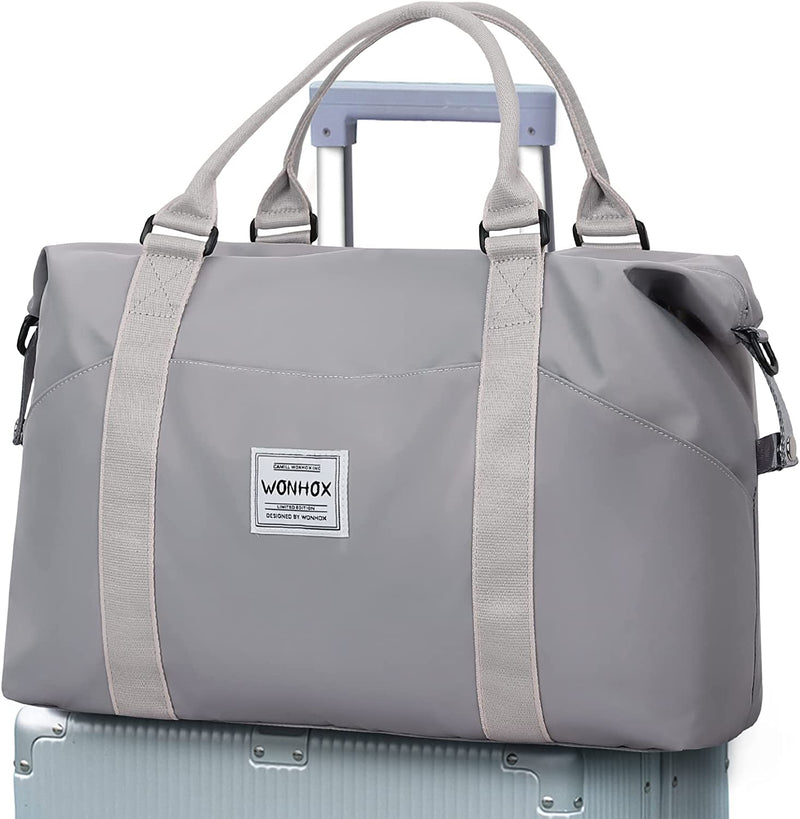 Weekender Bags for Women,Carry on Bag,Overnight Bag with Trolley Sleeve,Sports Tote Gym Bag,Travel Bag for Women Home & Garden > Household Supplies > Storage & Organization VECAVE J-Grey  