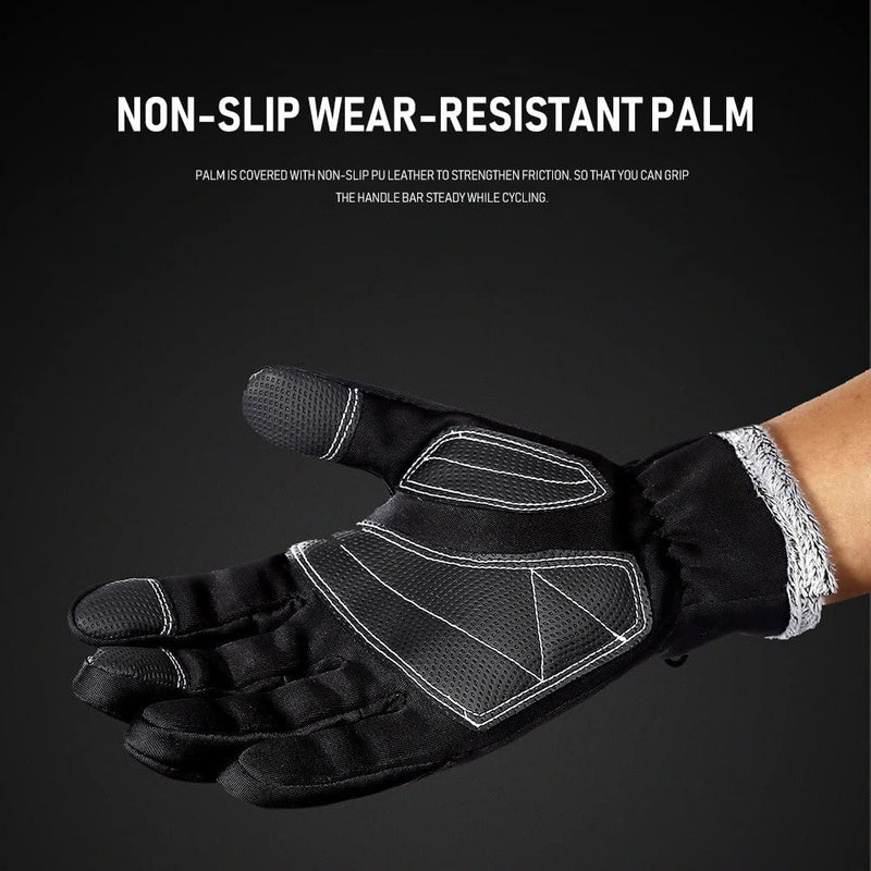 Mengk Winter Warm Gloves Fleece Windproof Waterproof Touchscreen Sports Cycling Skiing Bicycle Outdoor Work Gloves Sporting Goods > Outdoor Recreation > Boating & Water Sports > Swimming > Swim Gloves MengK   