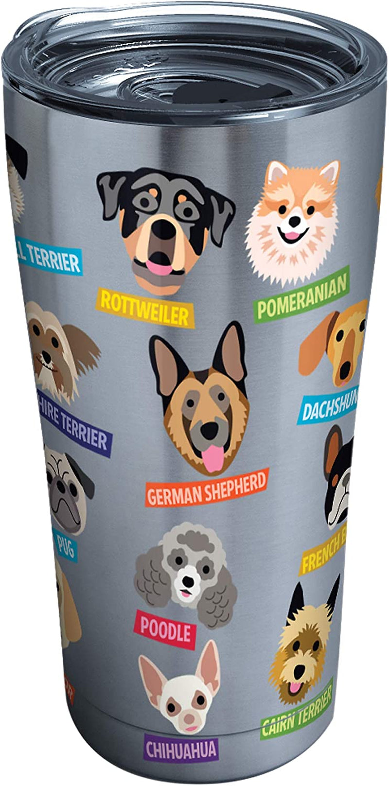 Tervis Flat Art - Dogs Made in USA Double Walled Insulated Tumbler Cup Keeps Drinks Cold & Hot, 16Oz, Classic Home & Garden > Kitchen & Dining > Tableware > Drinkware Tervis Stainless Steel 20oz 