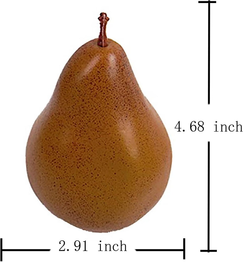Emivery 5Pcs Fake Simulation Pear, Fake Pear Artificial Fruits Lifelike Pear Faux Fruits for Home House Kitchen Party Decoration Photography Props  Emivery   