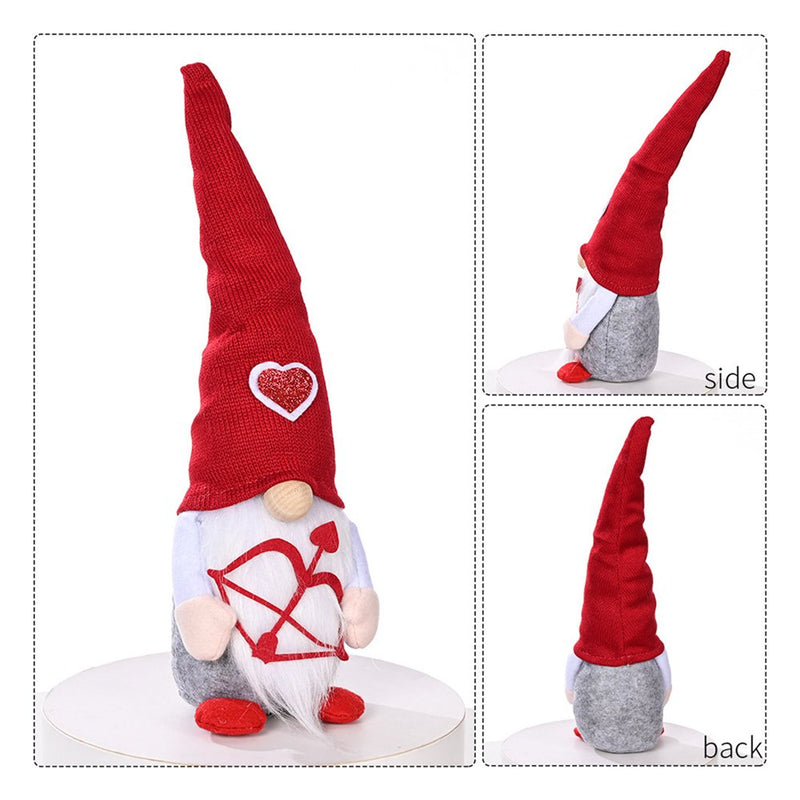 Dream Lifestyle Valentines Gnomes Plush with Cupid Love Heart Bow Arrow for Tier Tray Decor,Tomte Swedish Gnome Faceless Doll for Valentines Day Gift Decoration Home Ornaments 1PC Home & Garden > Decor > Seasonal & Holiday Decorations Dream Lifestyle   