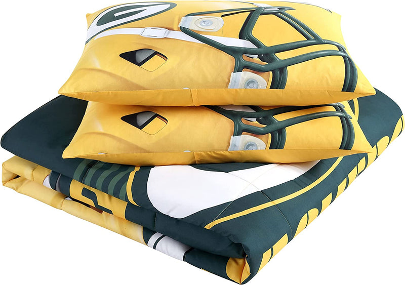 NFL Bedding Comforter Set Officially Licensed Luxurious down Alternative with Shams Team Print, Green Bay Packers, Full/Queen Home & Garden > Linens & Bedding > Bedding > Quilts & Comforters Sweet Home Collection   