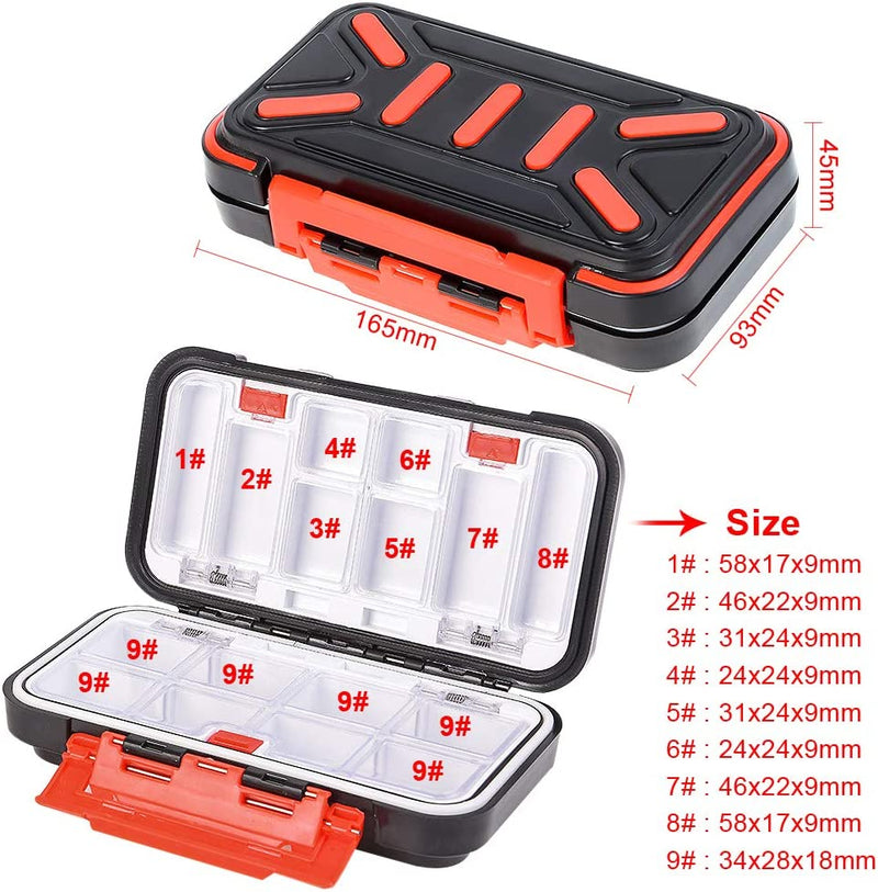 Origlam Fishing Tackle Storage Box, Double Sided Waterproof 16 Compartments, Tackle Storage Organizer Box, Fishing Lure Box Storage Containers Sporting Goods > Outdoor Recreation > Fishing > Fishing Tackle OriGlam   