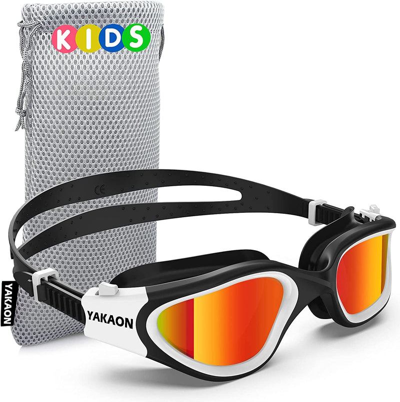 Kids Swim Goggles, YAKAON Polarized Swimming Goggles for Kids Age 6-14