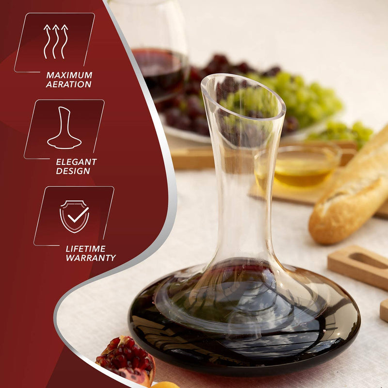 Le Chateau Red Wine Decanter Aerator - Crystal Glass Wine Carafe - Full Bottle Wine Pitcher Home & Garden > Kitchen & Dining > Barware Upper Echelon Products LLC   