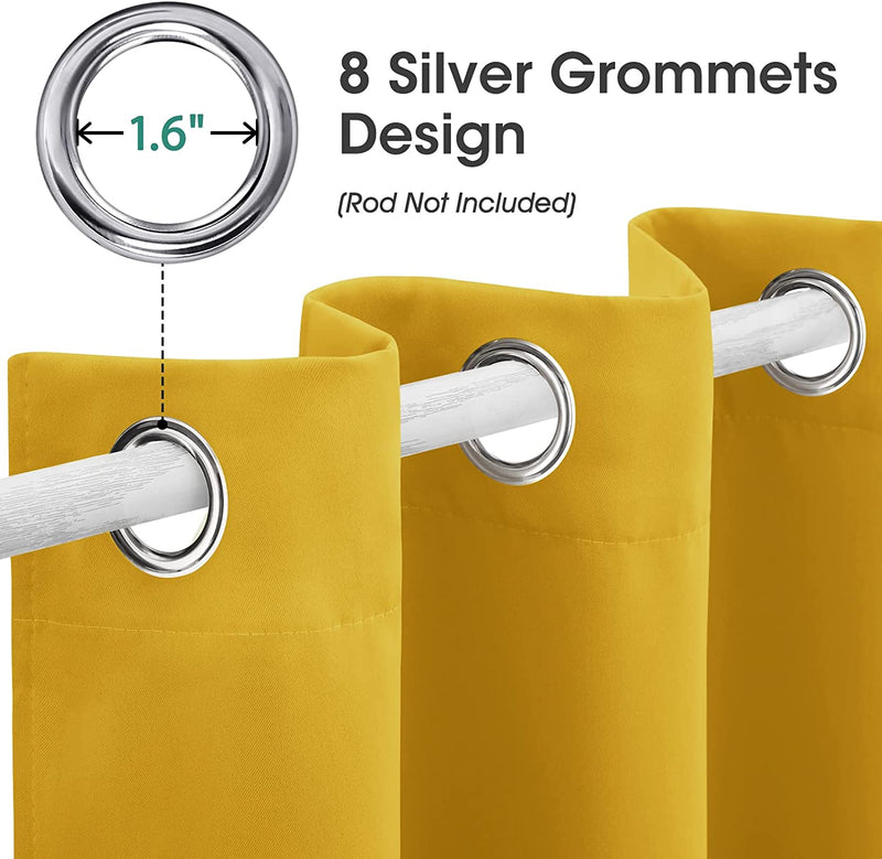 HOMEIDEAS Yellow Door Curtain for Doorway Privacy, W39 X L78 Inch Closet Curtain for Bedroom Closet Door, Grommet Curtain Cover 1 Panel Home & Garden > Decor > Window Treatments > Curtains & Drapes HOMEIDEAS   