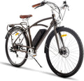 Commuter Electric Bike for Adults, City Cruiser Ebike 500W Powerful Brushless Motor Cargo, 20+MPH, 50+Miles, 28" Electric Bicycle with Removable 48V 13Ah Larger Battery, Professional Shimano 7-Speed Sporting Goods > Outdoor Recreation > Cycling > Bicycles Jiangsu mingsheng Brown City Bike(500W Motor)  