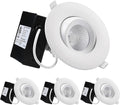 TORCHSTAR 4 Inch LED Gimbal Recessed Lights Adjustable with Junction Box, ETL & ES, 38° Narrow Beam Angle Anti-Glare Eyeball Spot Light, 950Lm CRI90 Dimmable Downlight, 3000K Warm White, Pack of 4 Home & Garden > Lighting > Flood & Spot Lights TORCHSTAR Warm White (3000K)  