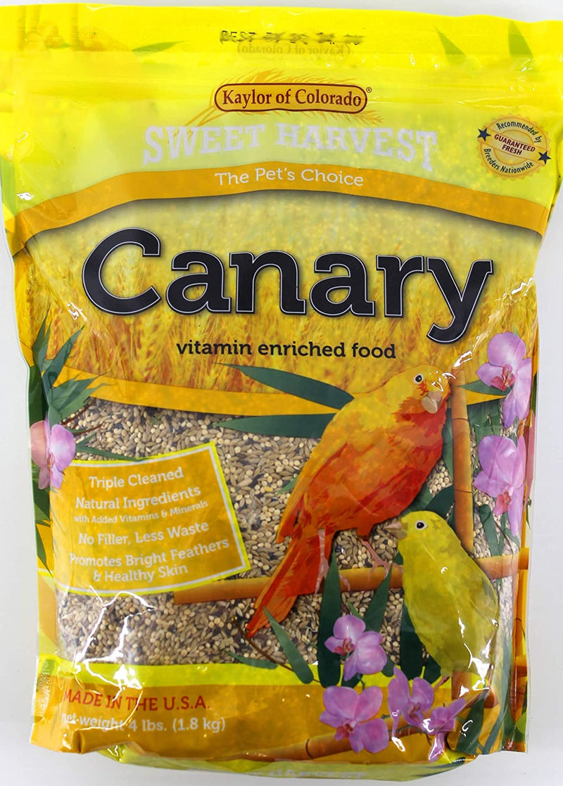 Sweet Harvest Canary Bird Food, 4 Lbs Bag - Seed Mix for Canaries Animals & Pet Supplies > Pet Supplies > Bird Supplies > Bird Food Kaylor of Colorado   