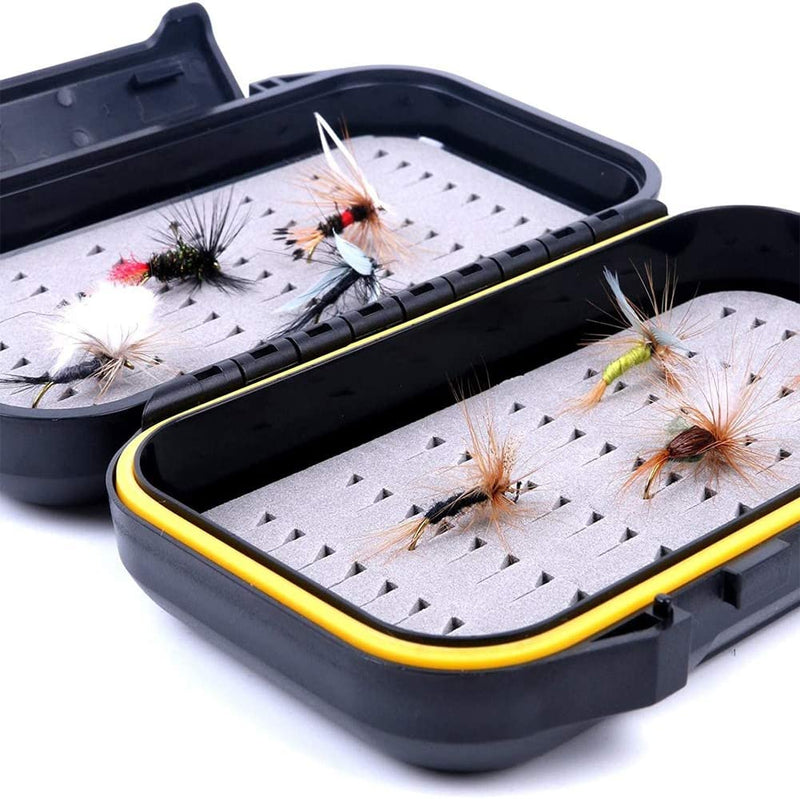 ORIONE Waterproof Portable Fly Fishing Box Easy Grip Foam Jig,Fly Fishing Case,Large Capacity and Pocket Sized，Fly Boxes for Fly Fishing and Trout，Ice Fishing Tackle Boxs for Fly Iures Sporting Goods > Outdoor Recreation > Fishing > Fishing Tackle ORIONE   