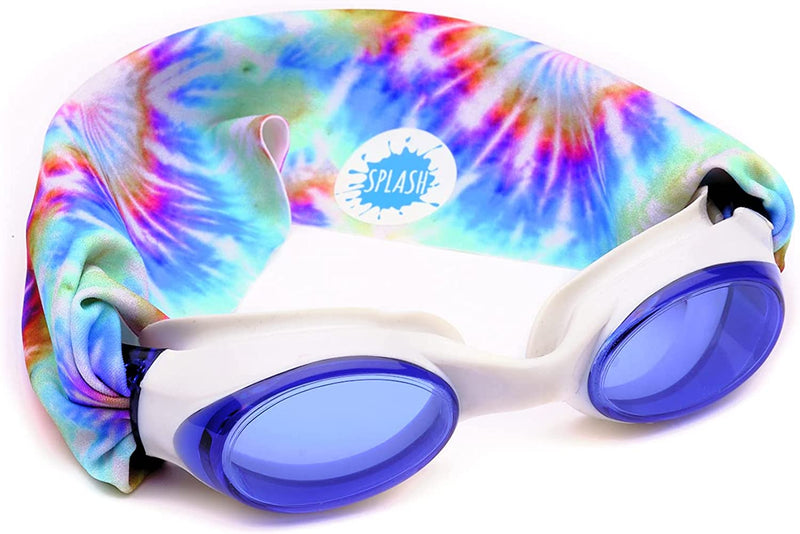 SPLASH SWIM GOGGLES with Fabric Strap - around the World Collection - Fun, Fashionable, Comfortable Sporting Goods > Outdoor Recreation > Boating & Water Sports > Swimming > Swim Goggles & Masks Splash Place Tie Dye  