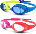 Outdoormaster Kids Swim Goggles 2 Pack - Quick Adjustable Strap Swimming Goggles for Kids Sporting Goods > Outdoor Recreation > Boating & Water Sports > Swimming > Swim Goggles & Masks OutdoorMaster 2 Pack-e  
