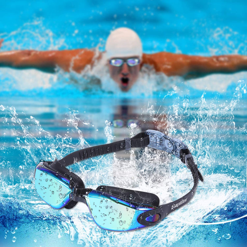 Rapidor Swim Goggles for Men Women Teens, Anti-Fog Uv-Protection Leak-Proof, RP905 Series