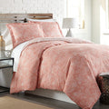 Southshore Fine Living, Inc. Oversized Comforter Bedding Set down Alternative All-Season Warmth, Soft Cozy Farmhouse Bedspread 3-Piece with Two Matching Shams, Infinity Blue, King / California King Home & Garden > Linens & Bedding > Bedding Southshore Fine Linens Paisley Coral Haze King / California King 