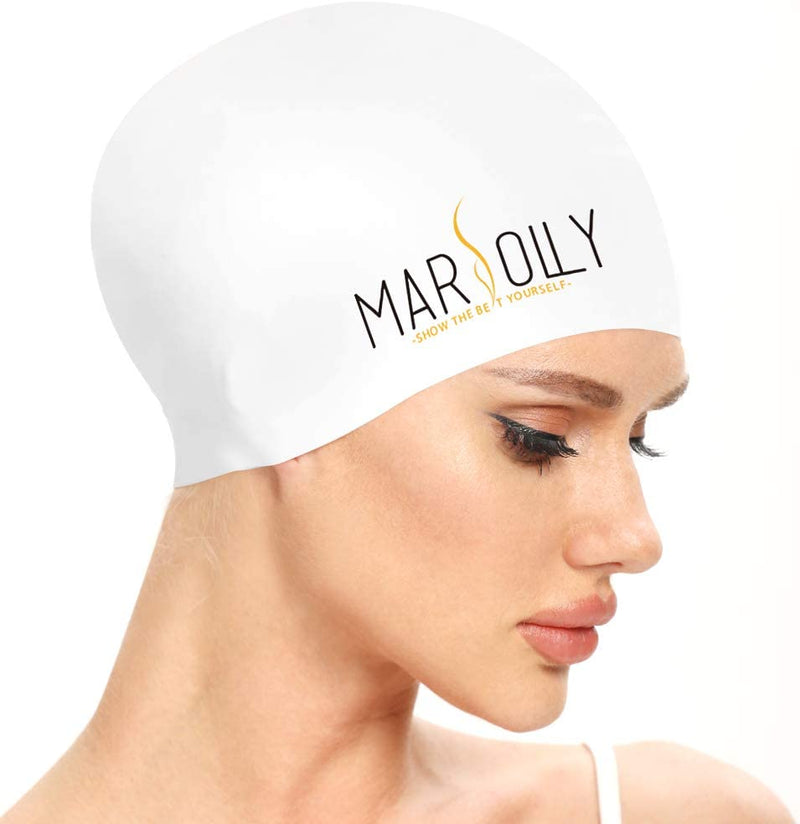 Marsolly Silicone Swimming Cap for Women Men Adults& Kids,Swim Cap with Constellation Printd Sporting Goods > Outdoor Recreation > Boating & Water Sports > Swimming > Swim Caps Xingcheng LEHE garment manufacturing Co.,Ltd   