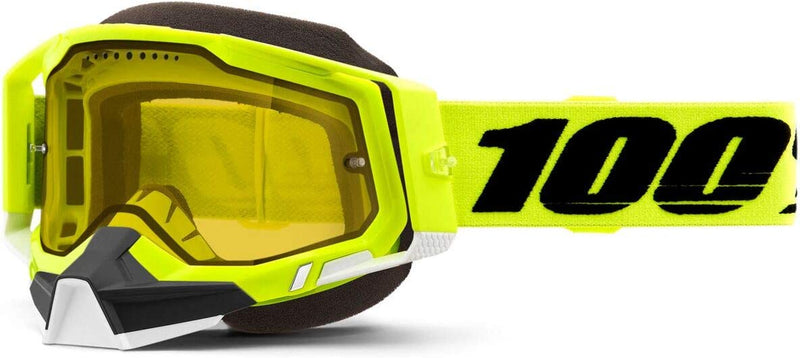 100% Racecraft 2 Snowmobile Anti-Fog Goggles - Powersport Racing Protective Eyewear Sporting Goods > Outdoor Recreation > Cycling > Cycling Apparel & Accessories 100% Yellow Yellow Lens 