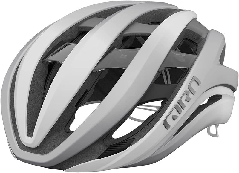 Giro Aether Spherical Adult Road Cycling Helmet Sporting Goods > Outdoor Recreation > Cycling > Cycling Apparel & Accessories > Bicycle Helmets Giro Matte White/Silver (2022) Medium (55-59 cm) 
