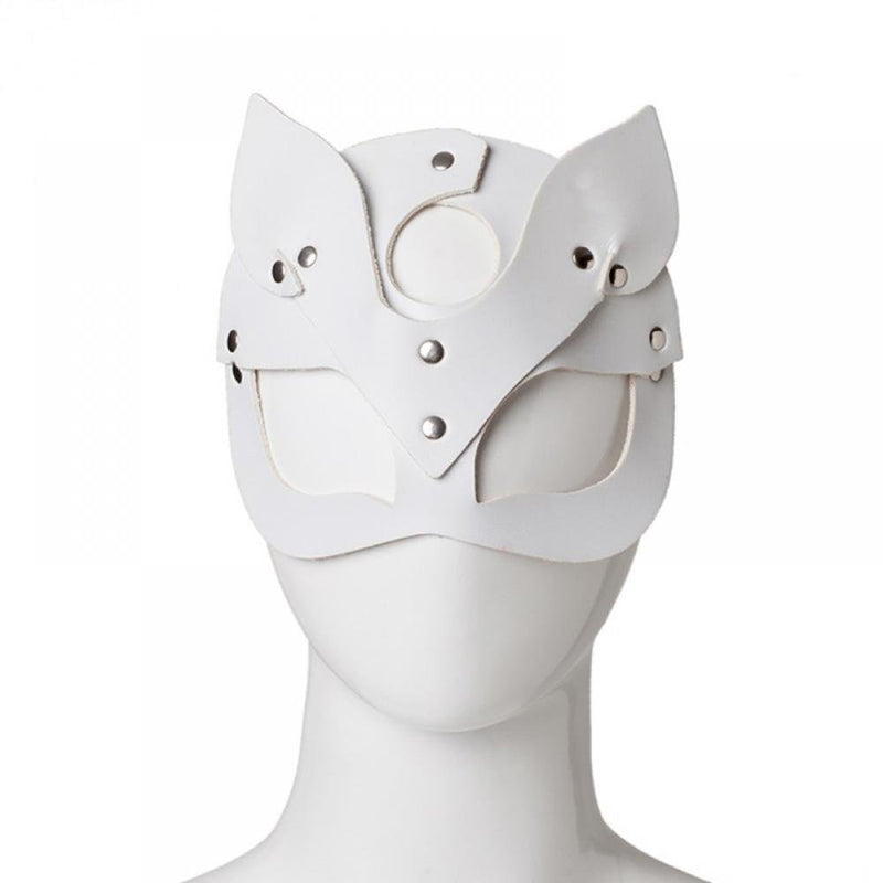 TINKER Halloween Unisex Creative Half Face Cat Mask, for Masquerade Ball Carnival Party, Wall Decoration, Cosplay Costume Accessories, for Adults Kids Apparel & Accessories > Costumes & Accessories > Masks Tinkercad White  