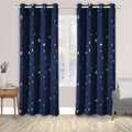 LORDTEX Snowflake Foil Print Christmas Curtains for Living Room and Bedroom - Thermal Insulated Blackout Curtains, Noise Reducing Window Drapes, 52 X 63 Inches Long, Dark Grey, Set of 2 Curtain Panels Home & Garden > Decor > Window Treatments > Curtains & Drapes LORDTEX Navy 52 x 63 inch 