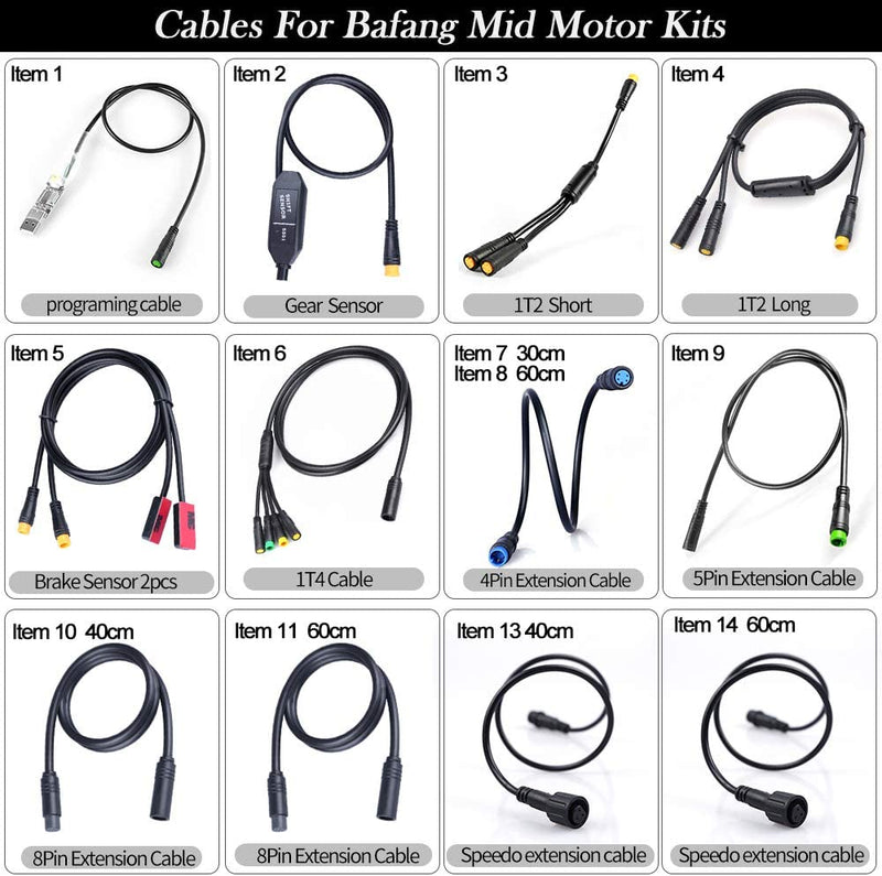 BAFANG Extension Cable 4Pin Plug Connector BBS Ebike Conversion Kit (4Pin Connector 60Cm) Sporting Goods > Outdoor Recreation > Cycling > Bicycles BAFANG   