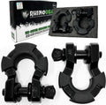 Rhino USA D Ring Shackle 41,850Lb Break Strength – 3/4” Shackle with 7/8 Pin for Use with Tow Strap, Winch, Off-Road Jeep Truck Vehicle Recovery, Best Offroad Towing Accessories Sporting Goods > Outdoor Recreation > Winter Sports & Activities Rhino USA Matte Black (2PK) 35 TON 