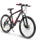 Max4Out Mountain Bike 20/26/27.5 Inch Wheel 7/21 Speed Mountain Bicycle for Men and Women, High Carbon Steel Frame Road Bike with Daul Disc Brakes Sporting Goods > Outdoor Recreation > Cycling > Bicycles Max4out X3-BLACK  