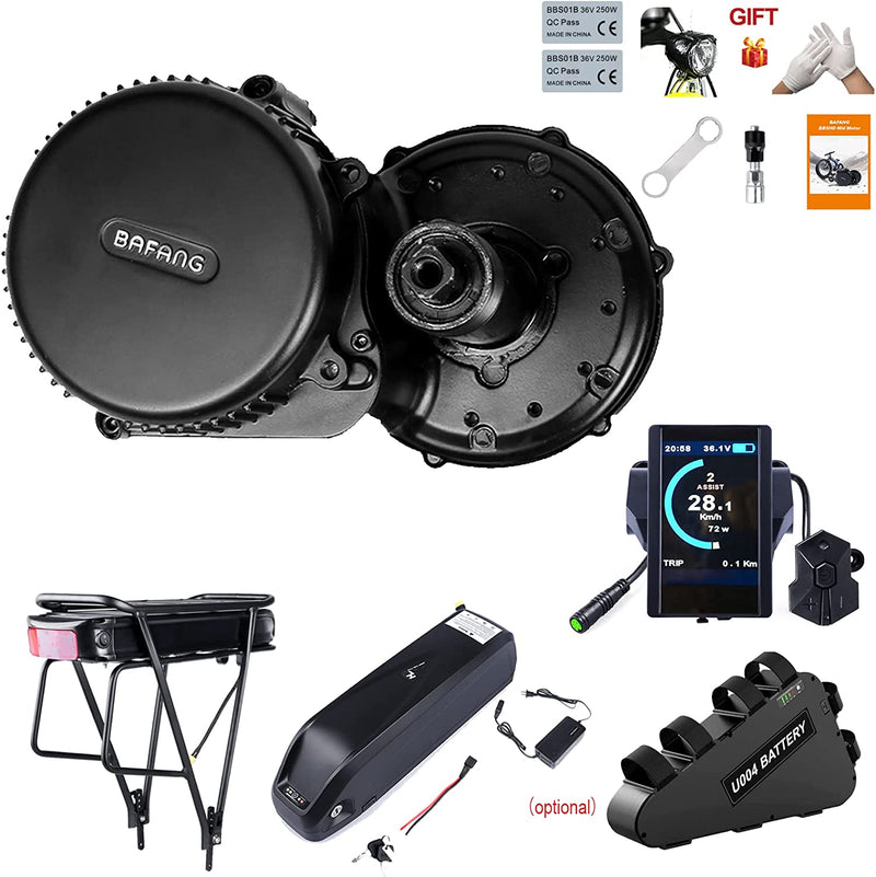 BAFANG BBS02 48V 750W Mid Drive Kit with Battery (Optional), 8Fun Bicycle Motor Kit with LCD Display & Chainring, Electric Brushless Bike Motor Motor Para Bicicleta for 68-73Mm BB Sporting Goods > Outdoor Recreation > Cycling > Bicycles BAFANG 850C Display 46T+48V 20Ah Shark Battery 