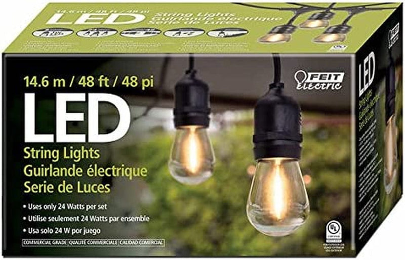 Feit 48' LED Filament String Light Set Home & Garden > Lighting > Light Ropes & Strings FEIT ELECTRIC   