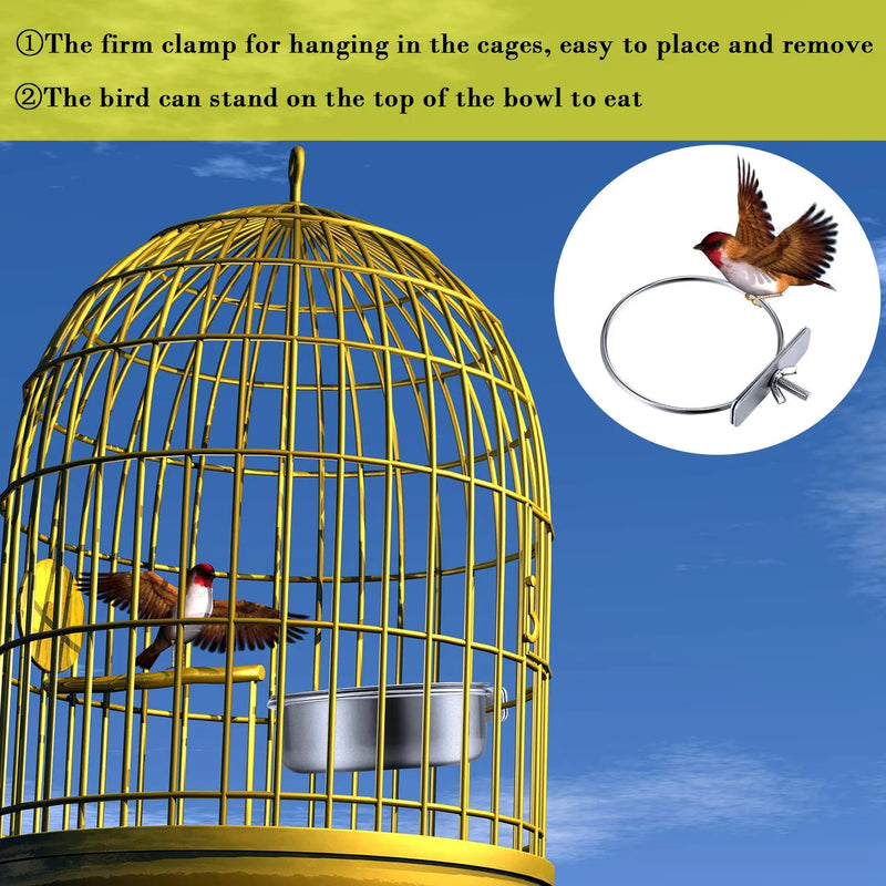 3 Pieces Bird Feeding Dish Cups Stainless Steel Parrot Feeding Cups Animal Cage Water Food Bowl Bird Cage Cups Holder with Clamp Holder for Bird Parrot Water Food Dish Feeder (S) Animals & Pet Supplies > Pet Supplies > Bird Supplies > Bird Cage Accessories > Bird Cage Food & Water Dishes Boao   