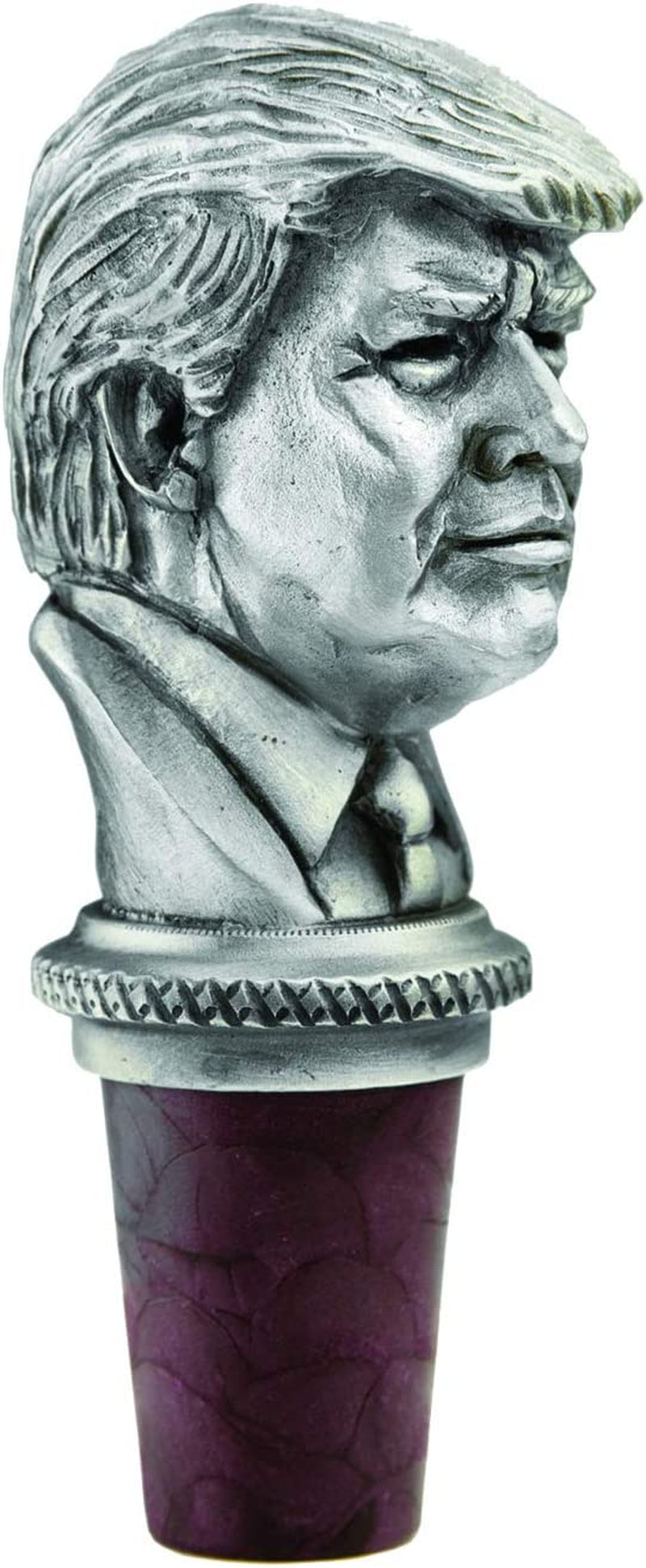 Heritage Pewter 45Th US President Donald Trump Wine Bottle Stopper | MAGA Bottle Topper for Wine, Liquor | Expertly Crafted Pewter Reusable Wine Cork with Gift Box Home & Garden > Kitchen & Dining > Barware Heritage Pewter   