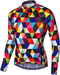 Weimostar Men'S Cycling Jersey Winter Thermal Fleece Long Sleeve Biking Shirts Breathable Sporting Goods > Outdoor Recreation > Cycling > Cycling Apparel & Accessories Weimostar Colorful Diamond XX-Large 