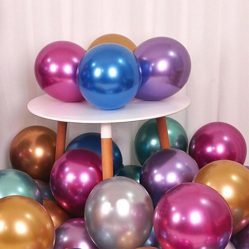 Eleaeleanor Clearence Thicken Durable Balloon Party Supplies Wedding Birthday Metallic Face Latex Balloons for Holiday Events Party Decoration Arts & Entertainment > Party & Celebration > Party Supplies EleaEleanor   