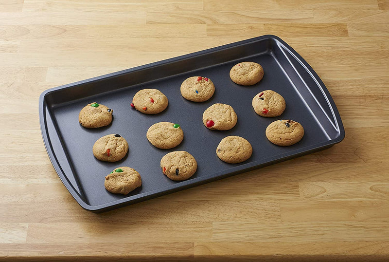 Nifty Set of 3 Non-Stick Cookie and Baking Sheets – Non-Stick Coated Steel, Dishwasher Safe, Oven Safe up to 500 Degrees, Includes Large, Medium, and Small Pans Home & Garden > Kitchen & Dining > Cookware & Bakeware Nifty Solutions   