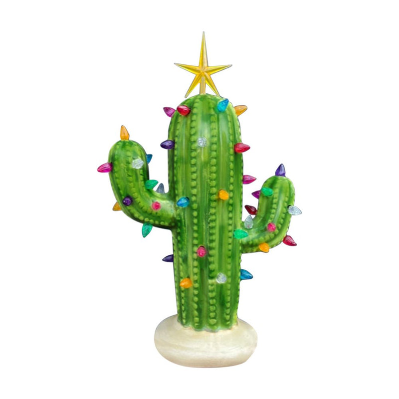 Feltree Party Supplies Resin Cactus Shape Christmas Tree Lighting Decoration Ornaments Home Home & Garden > Decor > Seasonal & Holiday Decorations& Garden > Decor > Seasonal & Holiday Decorations Feltree Green  