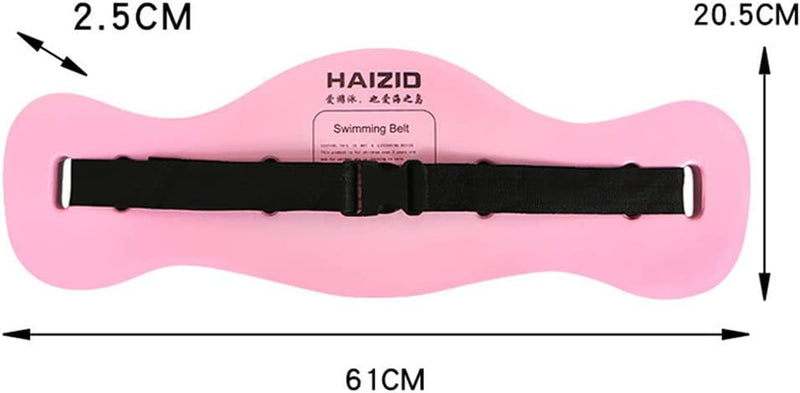 Float Safety Swim Trainer Swimming Belt with Adjustable Swim Belts Secure Clip Buckle Jogging Pool Fitness Tool Swim Training Equipment(61X20.5Cm/24X8Inch) Pink Sporting Goods > Outdoor Recreation > Boating & Water Sports > Swimming Generic   