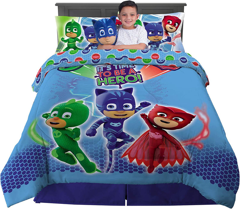 Franco Kids Bedding Comforter with Sheets and Cuddle Pillow Bedroom Set, (5 Piece) Twin Size, PJ Masks Home & Garden > Linens & Bedding > Bedding Franco Pj Masks (6 Piece) Full Size 
