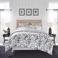 Laura Ashley Home - Amberley Collection - Luxury Premium Ultra Soft Quilt Set, Comfortable and Stylish, Seasons, King, Biscuit Home & Garden > Linens & Bedding > Bedding Laura Ashley Home Black/White Comforter Set Queen