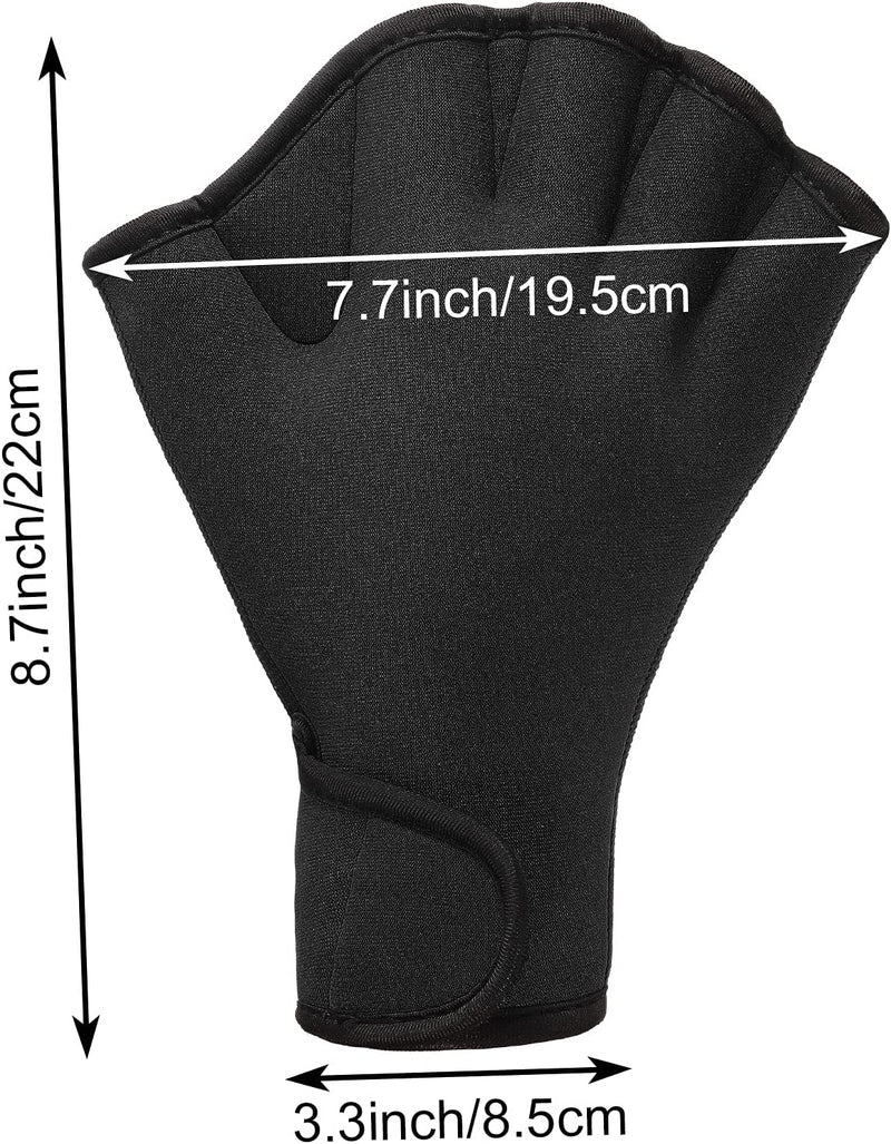 2 Pairs Swimming Gloves Aqua Fit Swim Training Gloves Neoprene Gloves Webbed Fitness Water Resistance Training Gloves for Swimming Diving with Wrist Strap Sporting Goods > Outdoor Recreation > Boating & Water Sports > Swimming > Swim Gloves Sumind   