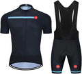 MOXILYN Men'S Cycling Jersey Bike Clothing Set Full Zipper Breathable Quick-Dry Shirt + Cycling Bibs with 20D Padded Sporting Goods > Outdoor Recreation > Cycling > Cycling Apparel & Accessories MOXILYN D3s X-Large 
