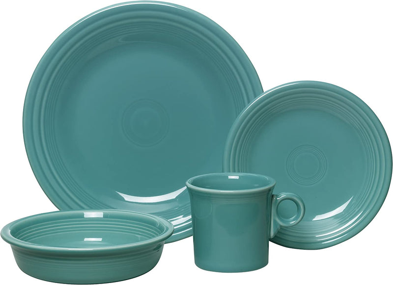Fiesta 4-Piece Dinnerware Place Setting, Turquoise Home & Garden > Kitchen & Dining > Tableware > Dinnerware Fiesta   