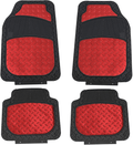 FH Group F11315RED Red Floor Weather Rubber Mats for Cars, Trucks, and SUVs, Universal Trim to Fit Design Vehicles & Parts > Vehicle Parts & Accessories > Motor Vehicle Parts > Motor Vehicle Seating FH Group Red  