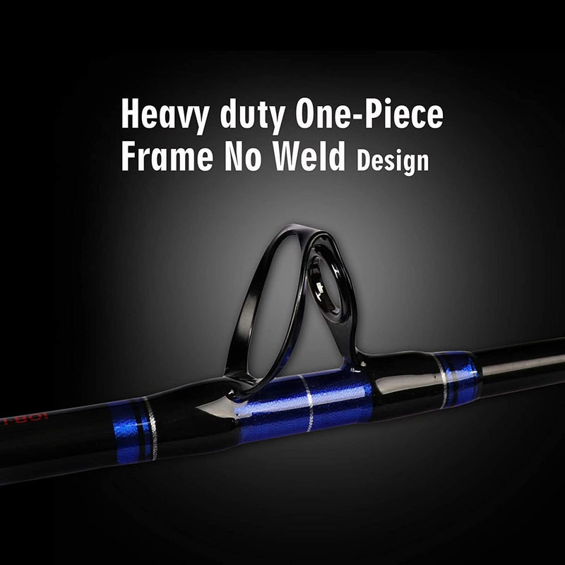 Fiblink 1-Piece/ 2-Piece Saltwater Offshore Trolling Rod Big Game Rod Conventional Boat Fishing Pole Sporting Goods > Outdoor Recreation > Fishing > Fishing Rods Fiblink   
