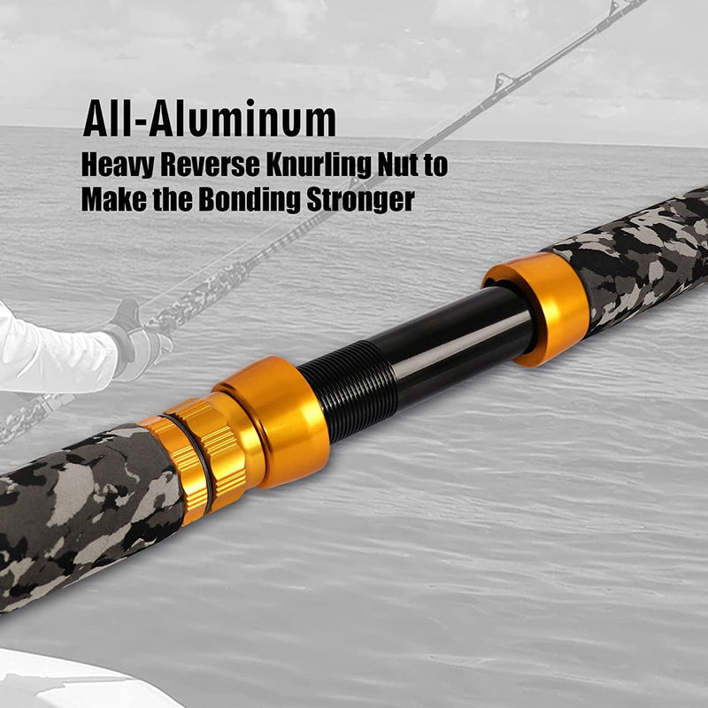 Fiblink 1-Piece Saltwater Offshore Trolling Rod 6-Feet Big Game Rod Conventional Boat Fishing Pole Sporting Goods > Outdoor Recreation > Fishing > Fishing Rods Fiblink   
